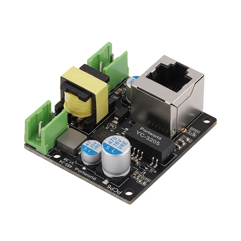 Industrial PoE Module with AC/DC Power Supply and RS485 Communication