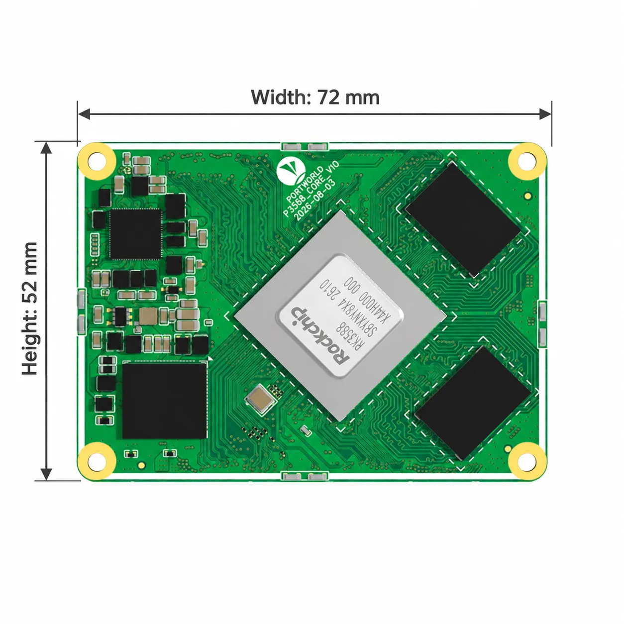 72×52mm-RK3588-PCB尺寸标注图